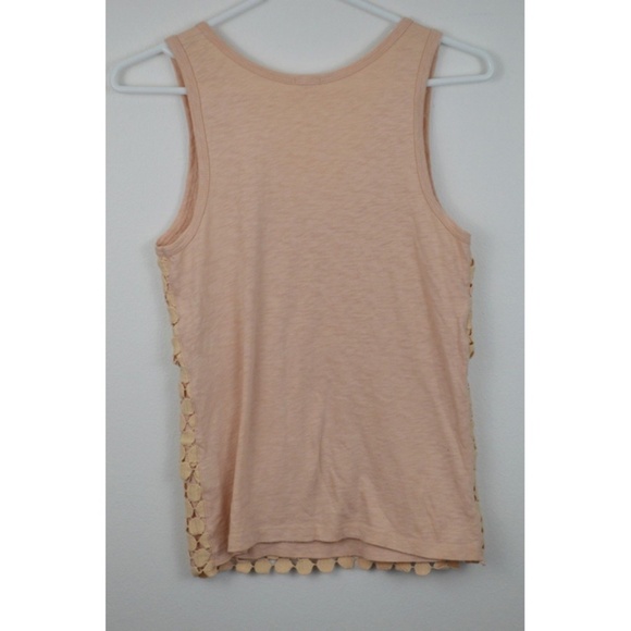 J Crew XS Shirt Circle Lace Cotton Tank Top Lace - Picture 4 of 4